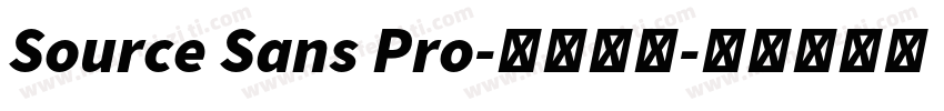 Source Sans Pro-常规斜体字体转换